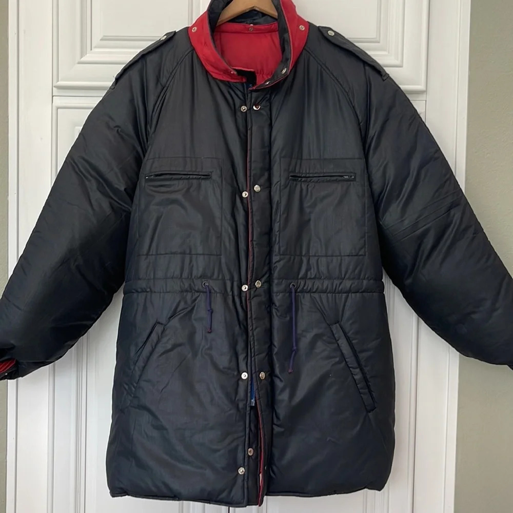 Reversible Puffer Jacket Red Black size UNKNOWN Large/XL (read Sz description) - Picture 3 of 16
